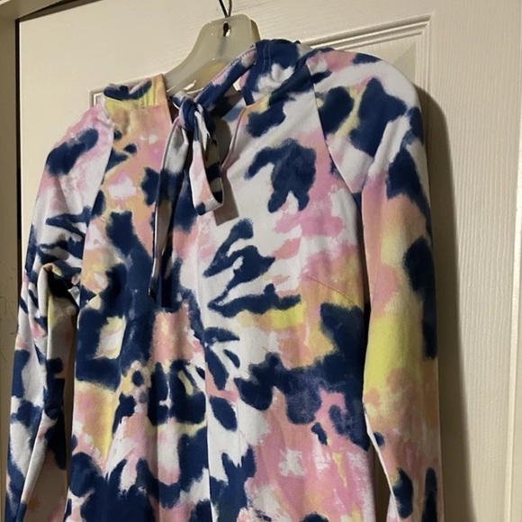 Bobbie Brooks Women’s Hoodie Dress Small Loungewear Long Sleeve Tie Dye Soft - Picture 6 of 11